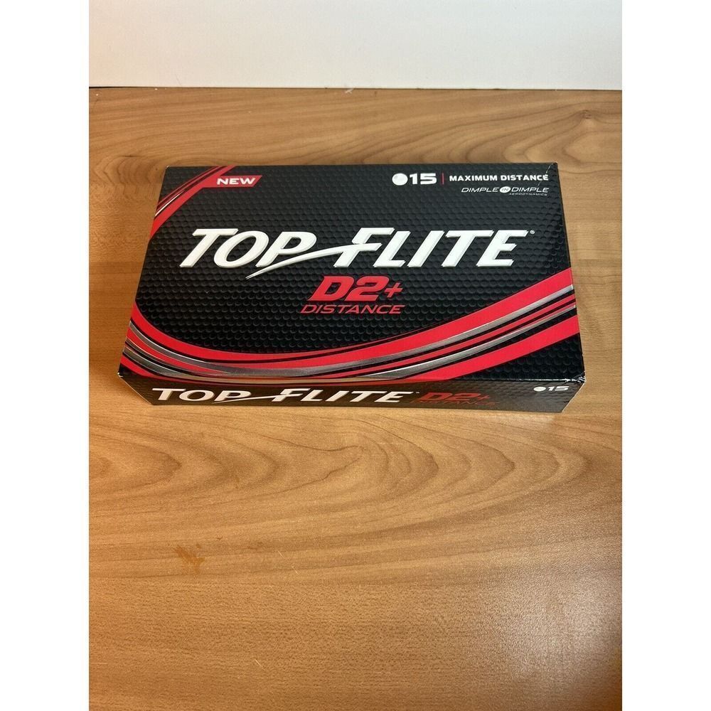 Top Flite D2 + Distance Golf Ball Box 14 White Balls In Box